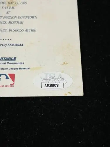 Autographed Equitable Invitation Card signed by James Cool Papa Bell and wife