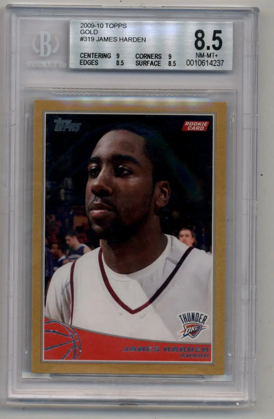 James Harden 2009-10 Topps Gold #319 0659/2009 BGS 8.5 Near Mint-Mint+ - Basketball Card Single
