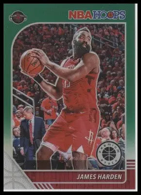 James Harden 2019-20 Hoops Premium Stock Prizms Green #66 Houston Rockets - Basketball Card Single