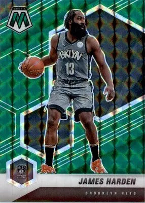 James Harden - 2020-21 Panini Mosaic - #173 - Mosaic Green Basketball - Basketball Card Single