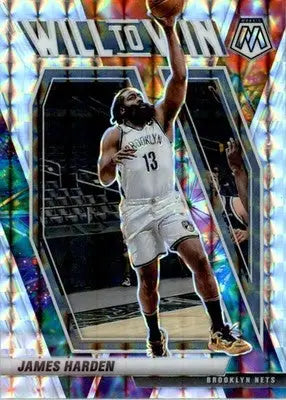 James Harden - 2020-21 Panini Mosaic - #8 - Will to Win Mosaic Basketball - Basketball Card Single