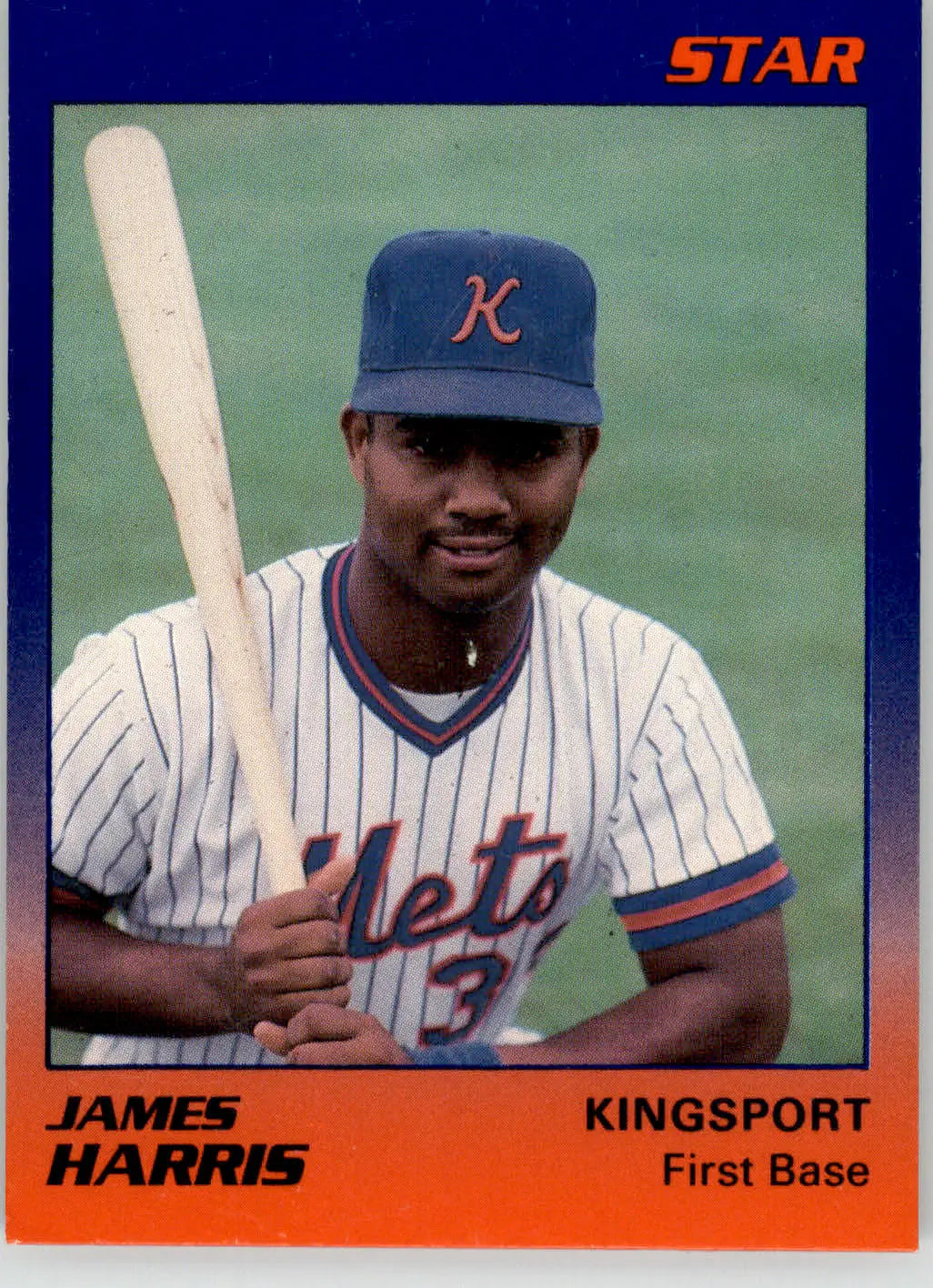 James Harris - 1989 Star Kingsport Mets - #12 - Baseball - Baseball Card Single