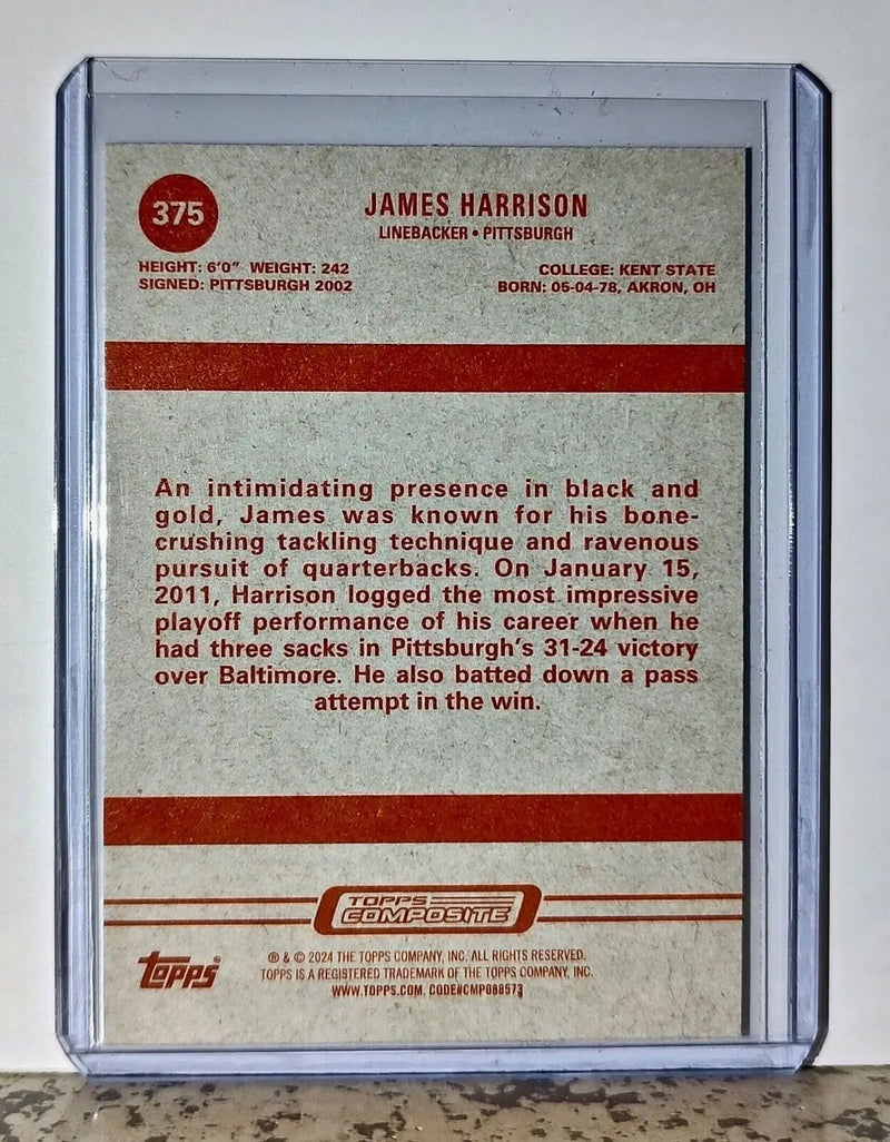James Harrison 2023 Topps Heritage NFL #375 Football Card Pittsburgh Steelers