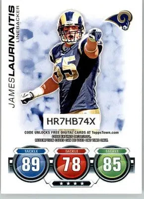 James Laurinaitis - 2010 Topps Attax - #NNO - Code Cards Football - Football Card Single