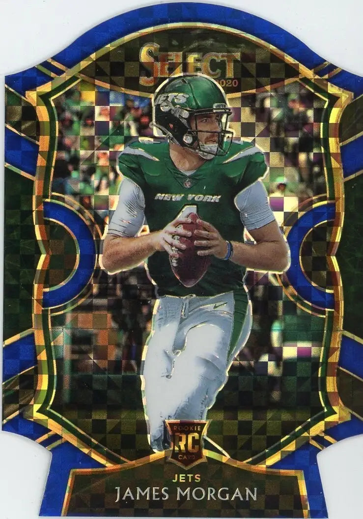 James Morgan Rookie 2020 Panini Select Concourse Blue Die Cut #84 New York Jets