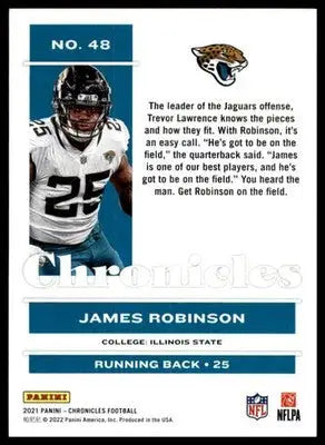 James Robinson 2021 Panini Chronicles Pink #48 Jacksonville Jaguars - Football Card Single