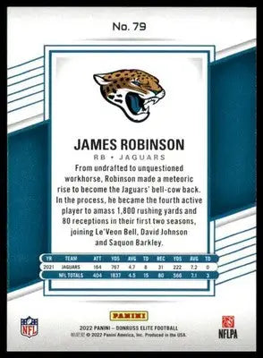 James Robinson 2022 Donruss Elite #79 Jacksonville Jaguars - Football Card Single