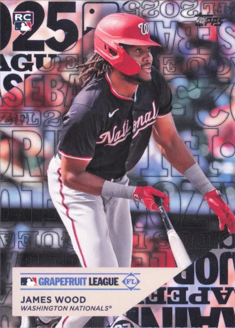 James Wood Rookie 2025 Topps Series 1 Training Grounds #TG-18 Nationals Card MLB - Baseball Card Single