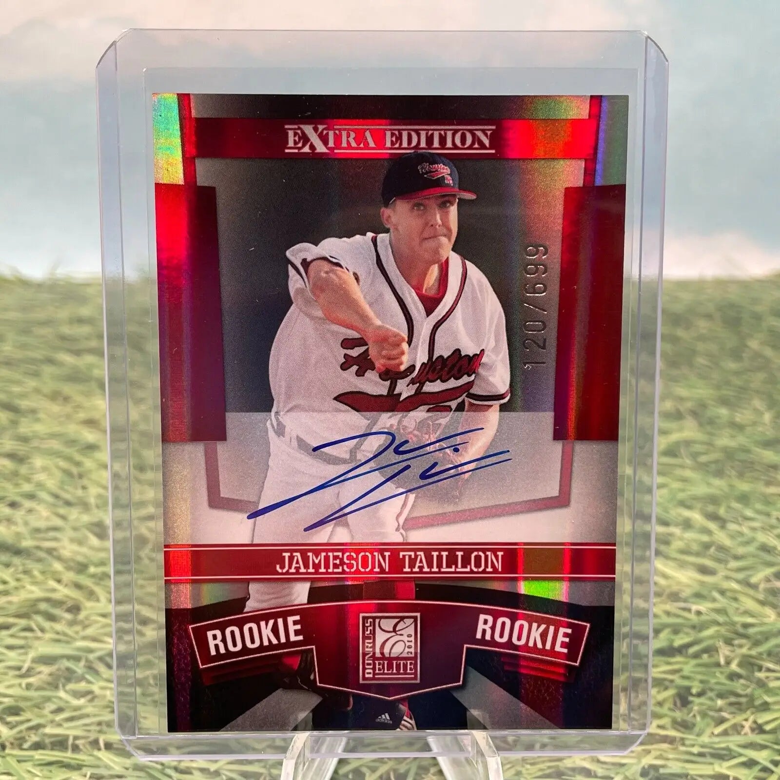 Jameson Taillon autographed rookie card from Donruss Elite Extra 2010, limited edition