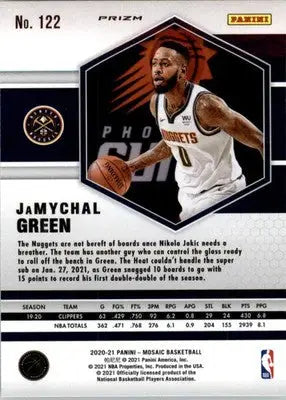 JaMychal Green - 2020-21 Panini Mosaic - #122 - Mosaic Green Basketball - Basketball Card Single