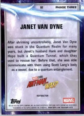 Janet Van Dyne - 2025 Topps Chrome Marvel Studios - #92 - Rainbow Refractor - Marvel Card Single