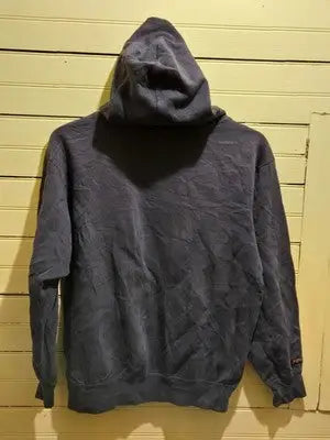 JanSport Hoodie Mens M Navy MSM Applique Pullover Worn Faded Kangaroo Pocket - Apparel