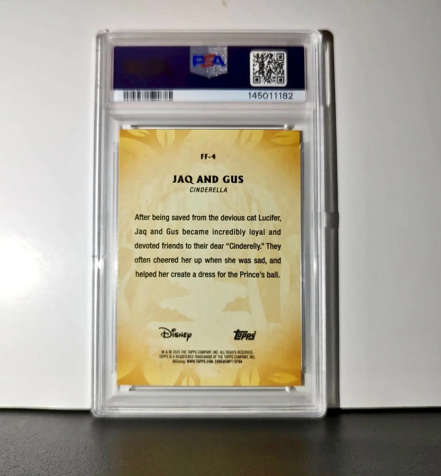 Jaq and Gus 2025 Topps Disney #FF-4 Furry Friends Card Cinderella PSA 8 - Non-Sports Card Single