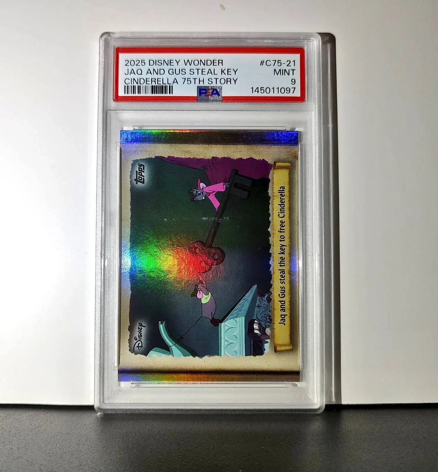 Jaq and Gus steal the key to free Cinderella 2025 Topps Disney #C75-21 PSA 9 - Non-Sports Card Single