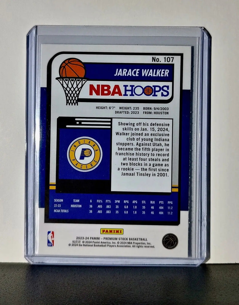 Jarace Walker 2023-24 Panini Premium Stock NBA Hoops #107 Rookie Card Pacers - Basketball Card Single