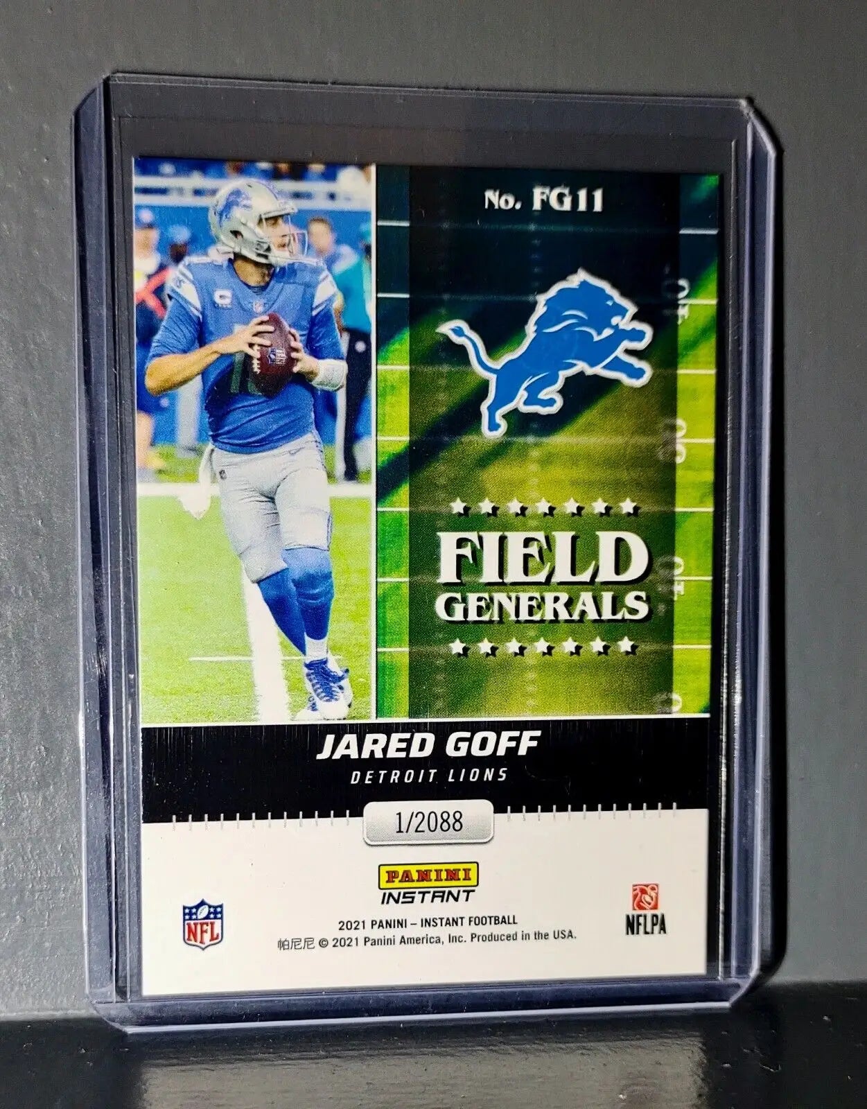 Jared Goff 2021 Panini NFL Instant Field Generals #11 Rookie Card 1 of 2088