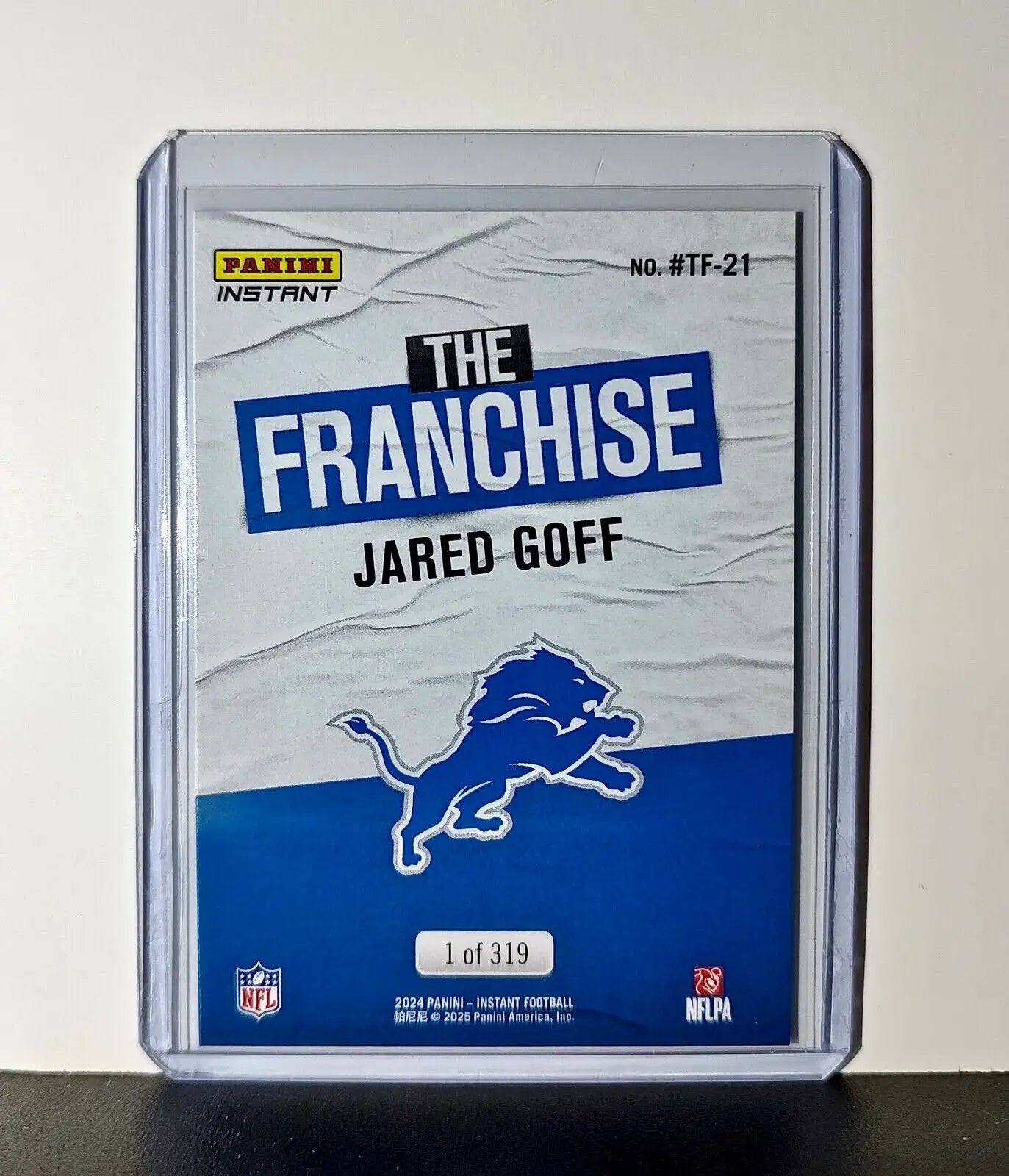 Jared Goff 2024 Panini The Franchise NFL #21 Football Card Lions 1 of 319 - Football Card Single