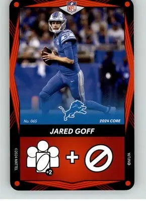 Jared Goff - 2024 UNO Elite Core Edition - Red - #065 - Football - Football Card Single
