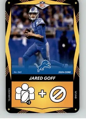 Jared Goff - 2024 UNO Elite Core Edition - Yellow - #065 - Football - Football Card Single