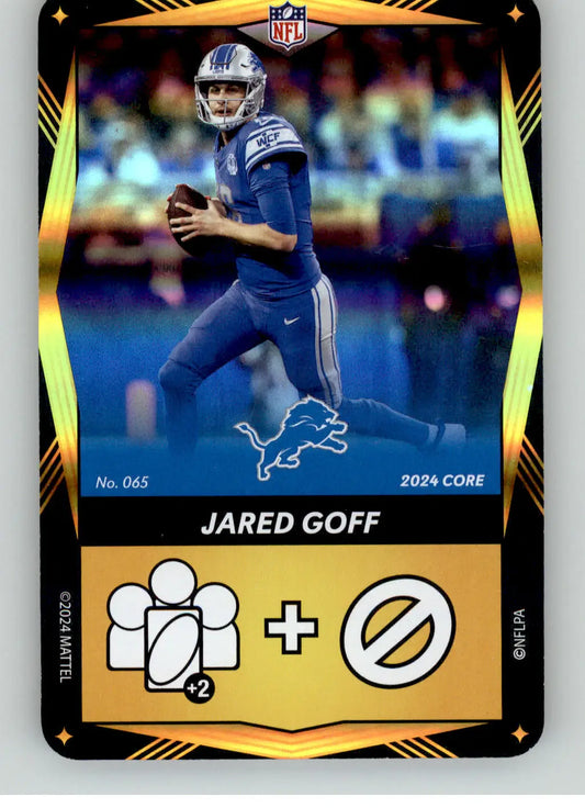 Jared Goff - 2024 UNO Elite Core Edition - Yellow Foil - #065 - Football - Football Card Single