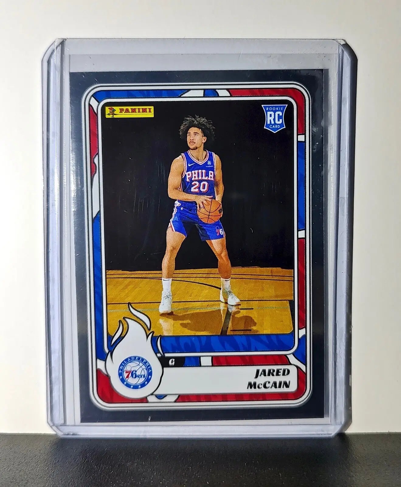 Jared McCain Rookie 2024-25 Panini NBA #82 Foil Sticker Card Philadelphia 76ers - Basketball Card Single
