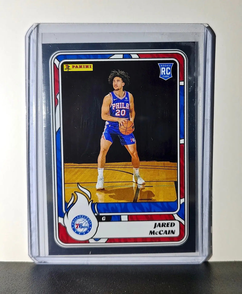 Jared McCain Rookie 2024-25 Panini NBA #82 Foil Sticker Card Philadelphia 76ers