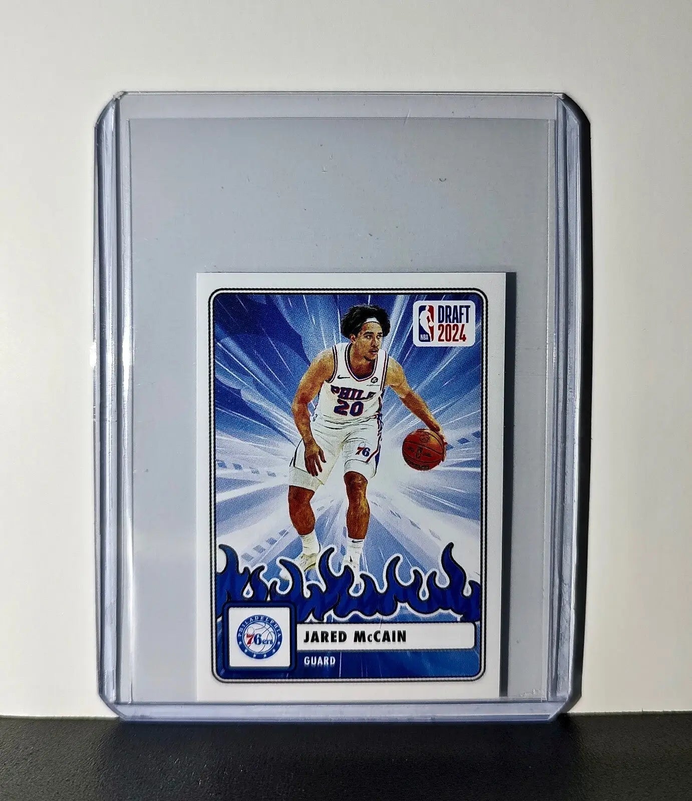 Jared McCain Rookie Draft 2024-25 Panini NBA #94 Sticker Card Philadelphia 76ers