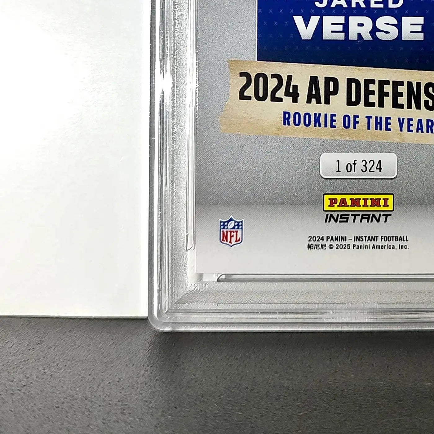 Jared Verse 2024 Panini NFL AP Defensive Rookie of the Year Rams PSA 10 Gem Mint - Football Card Single