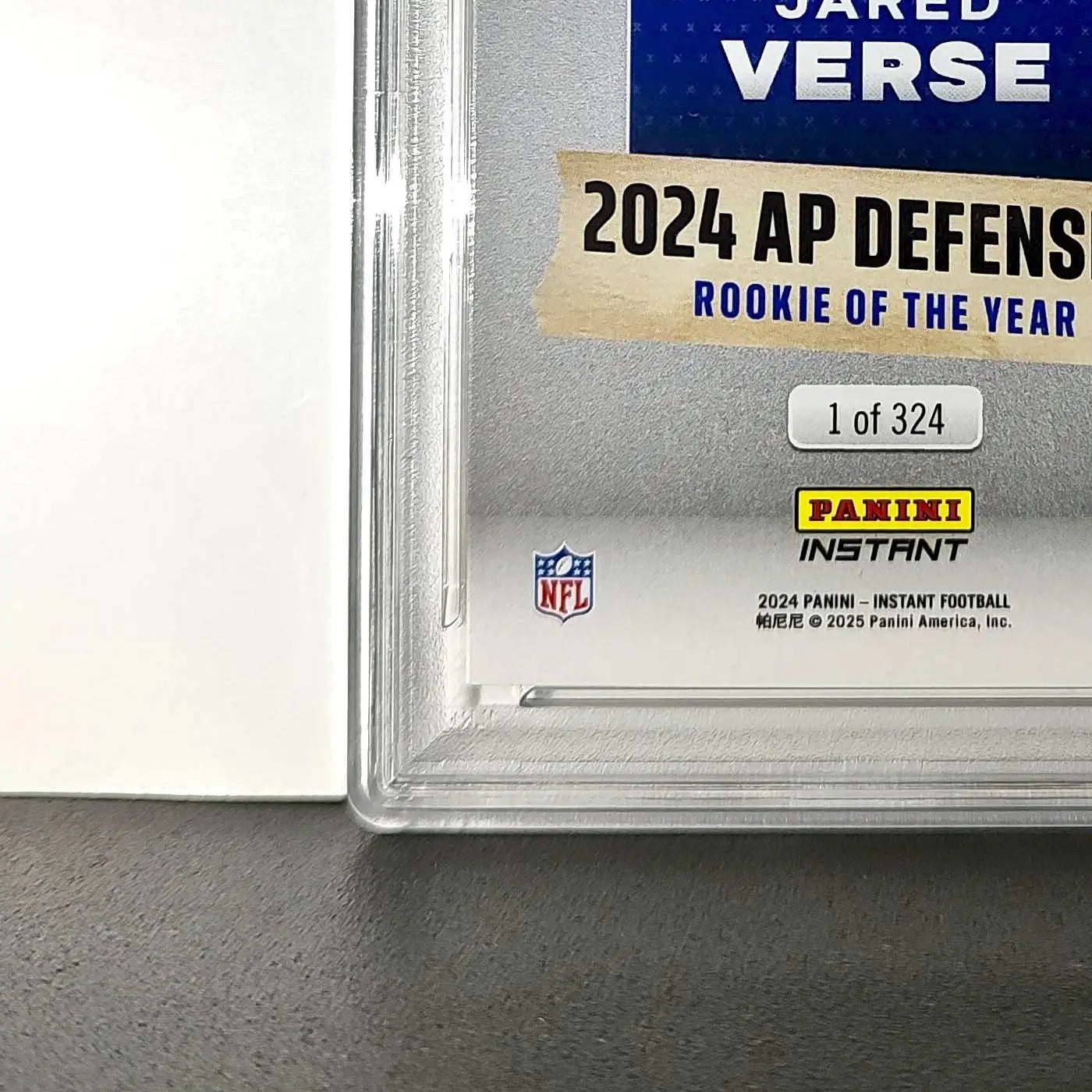Jared Verse 2024 Panini NFL AP Defensive Rookie of the Year Rams PSA 10 Gem Mint