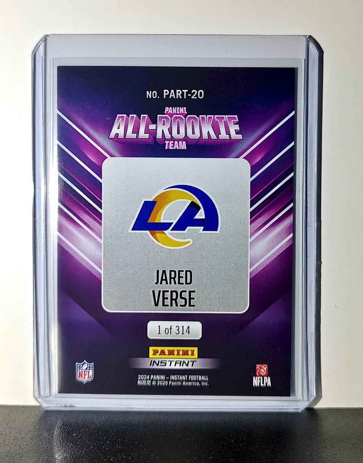 Jared Verse Rookie 2024 Panini NFL #20 All-Rookie Card LA Rams 1 of 314 - Football Card Single