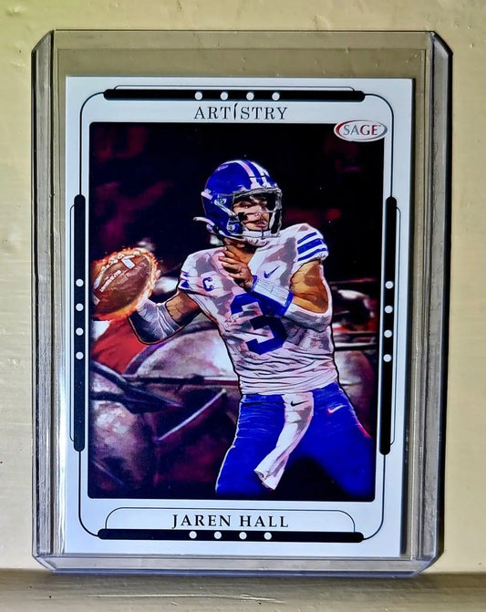 Jaren Hall 2023 SAGE NFL Artistry Football #64 Card