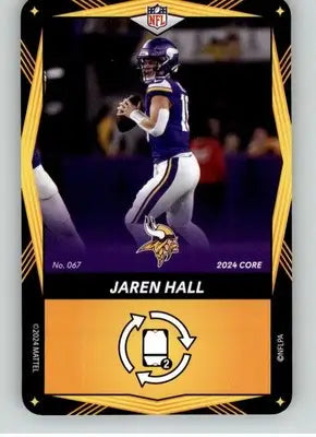 Jaren Hall - 2024 UNO Elite Core Edition - Yellow - #067 - Football - Football Card Single