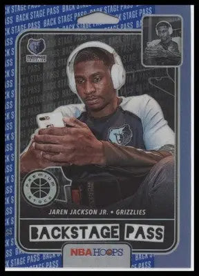 Jaren Jackson Jr. 2019-20 Hoops Premium Backstage Pass Blue #6 Memphis Grizzlies - Basketball Card Single
