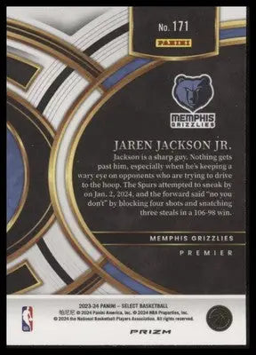 Jaren Jackson Jr. 2023-24 Panini Select Red White Blue Wave #171 Grizzlies - Basketball Card Single
