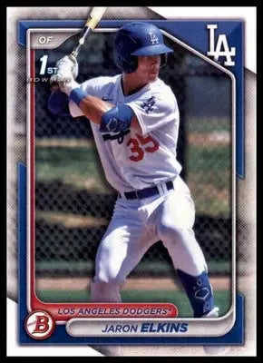 Jaron Elkins 2024 Bowman Prospects #BP-106 Los Angeles Dodgers - Baseball Card Single
