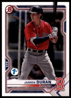 Jarren Duran 2021 Bowman 1st Edition #BFE-135 Boston Red Sox - Baseball Card Single