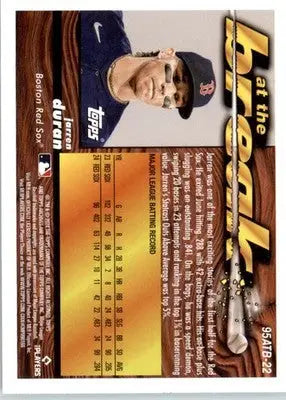 Jarren Duran - 2024 Topps Archives - #95ATB-22 - 1995 At the Break Baseball - Baseball Card Single