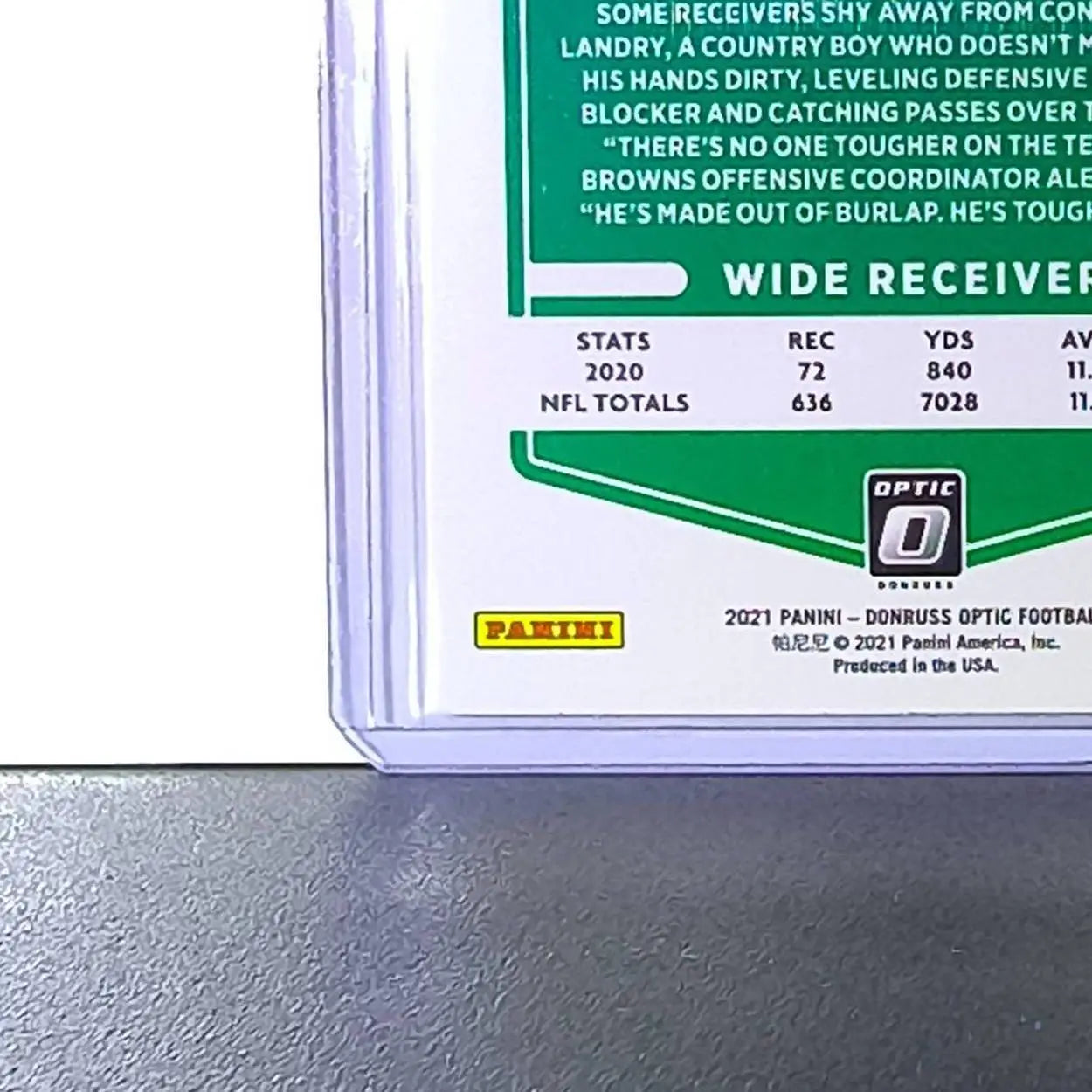 Jarvis Landry 2021 Panini Donruss Optic #139 Card Cleveland Browns - Football Card Single