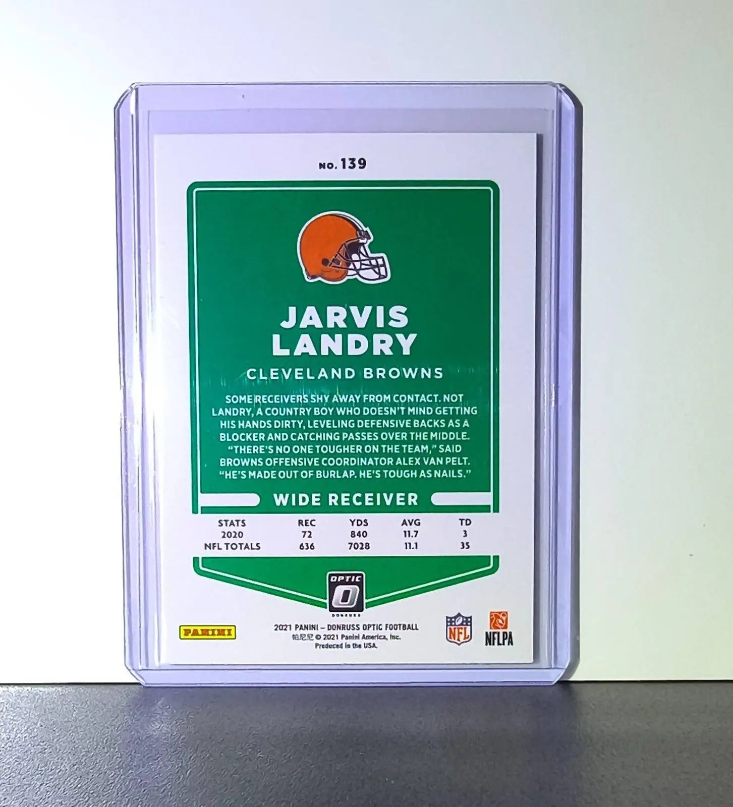 Jarvis Landry 2021 Panini Donruss Optic #139 Card Cleveland Browns - Football Card Single
