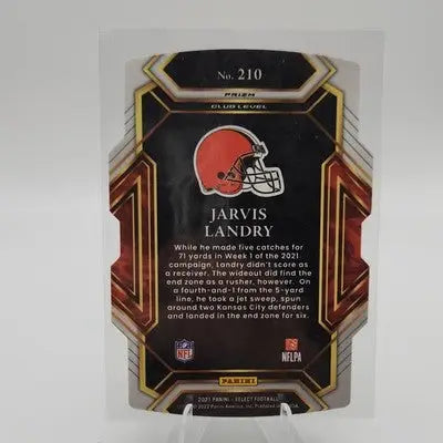 JARVIS LANDRY 2021 Panini Select Club Level Silver Prizm Die Cut #210 BROWNS - Football Card Single