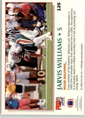 Jarvis Williams - 1992 Pro Set Power - #126 - Football - Football Card Single