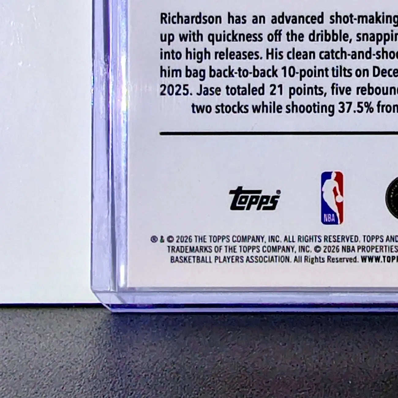 Jase Richardson Rookie 2025-26 NBA Topps Chrome Update #175 Card Orlando Magic - Basketball Card Single