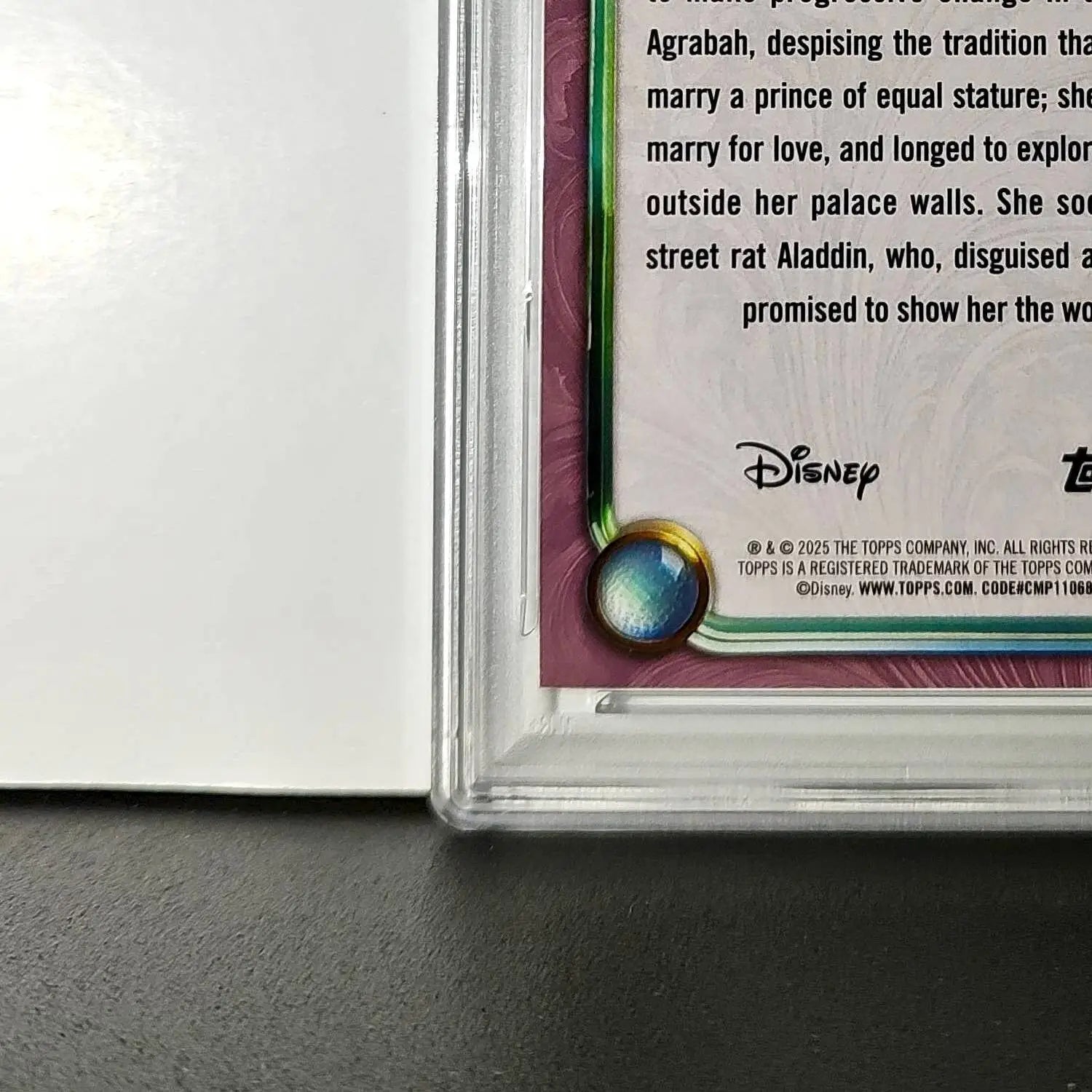 Jasmine 2025 Topps Disney Cartoon Princess #156 Card Aladdin PSA 9 Mint - Non-Sports Card Single