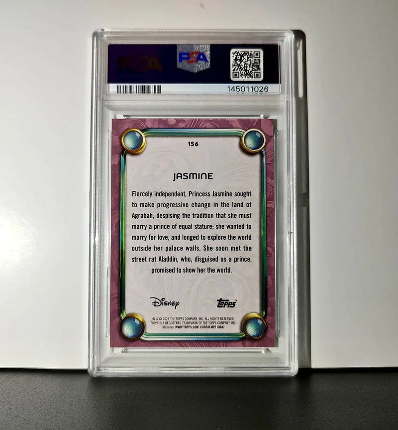 Jasmine 2025 Topps Disney Cartoon Princess #156 Card Aladdin PSA 9 Mint - Non-Sports Card Single