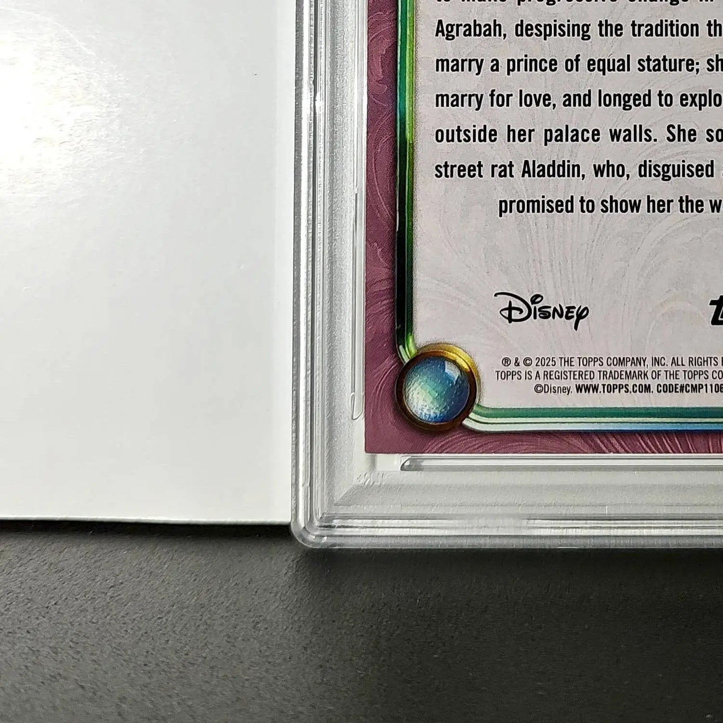 Jasmine 2025 Topps Disney Cartoon Princess #156 Card Aladdin PSA 9 - Non-Sports Card Single