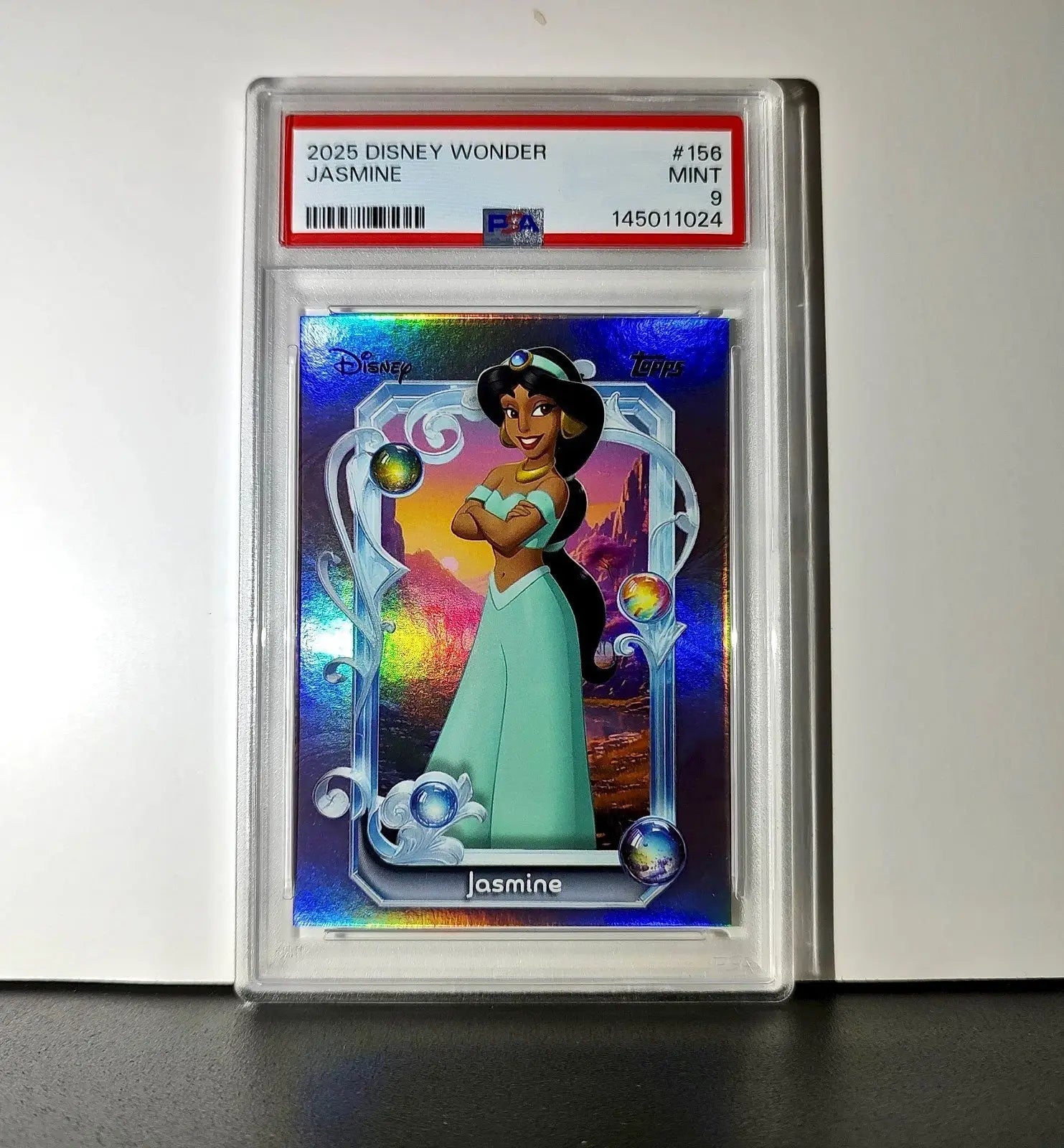 Jasmine 2025 Topps Disney Cartoon Princess #156 Card Aladdin PSA 9 MT - Non-Sports Card Single