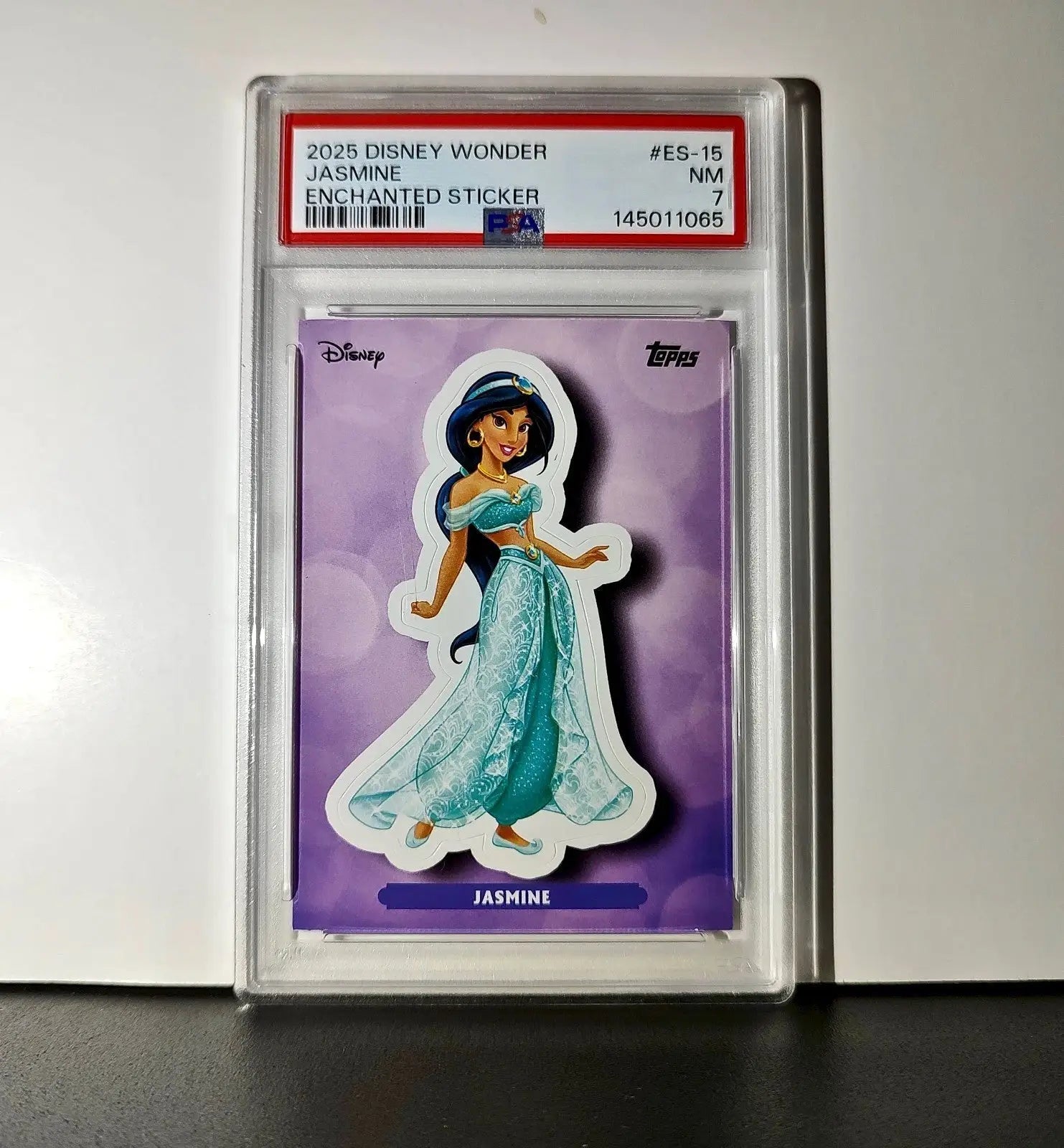 Jasmine 2025 Topps Disney #ES-15 Enchanted Sticker Card Aladdin PSA 7 - Non-Sports Card Single