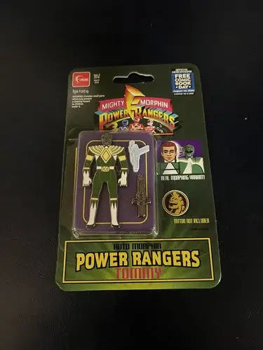 Jason David Frank GREEN Rare Auto MMPR Tommy MMPR FCBD Pin New Power Rangers - Entertainment Memorabilia
