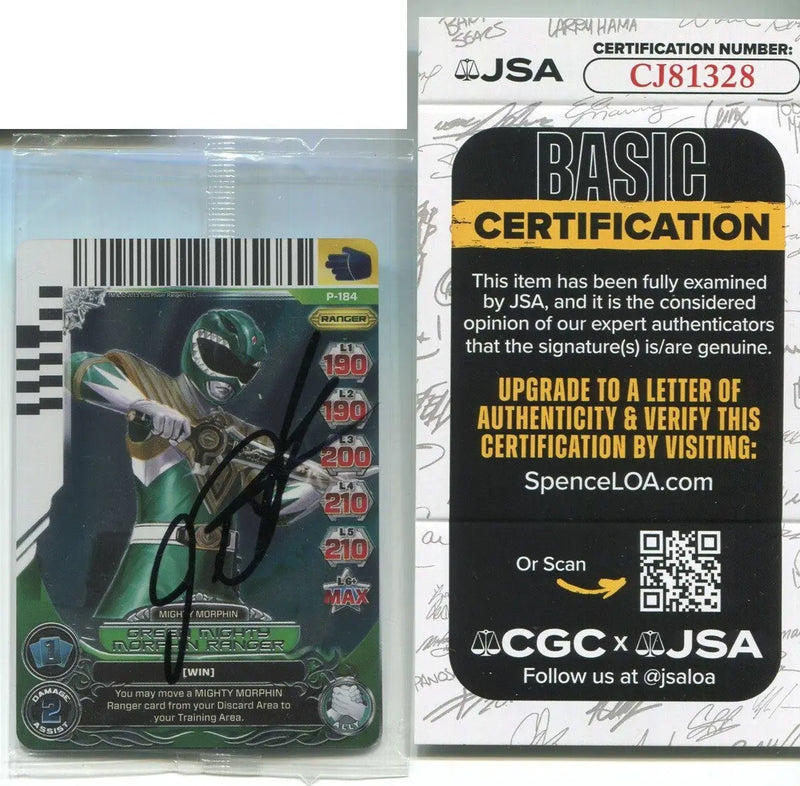 Jason David Frank Tommy Oliver Green Mighty Morphin Power Ranger Card JSA Auto - Entertainment Card Single
