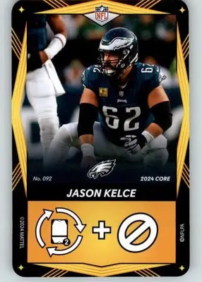 Jason Kelce - 2024 UNO Elite Core Edition - Yellow - #092 - Football - Football Card Single